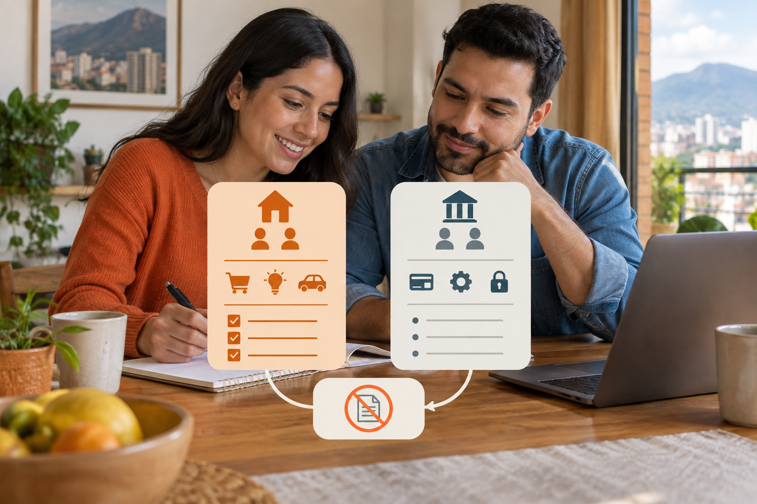 Diferencias entre un presupuesto compartido y las condiciones de una cuenta bancaria
