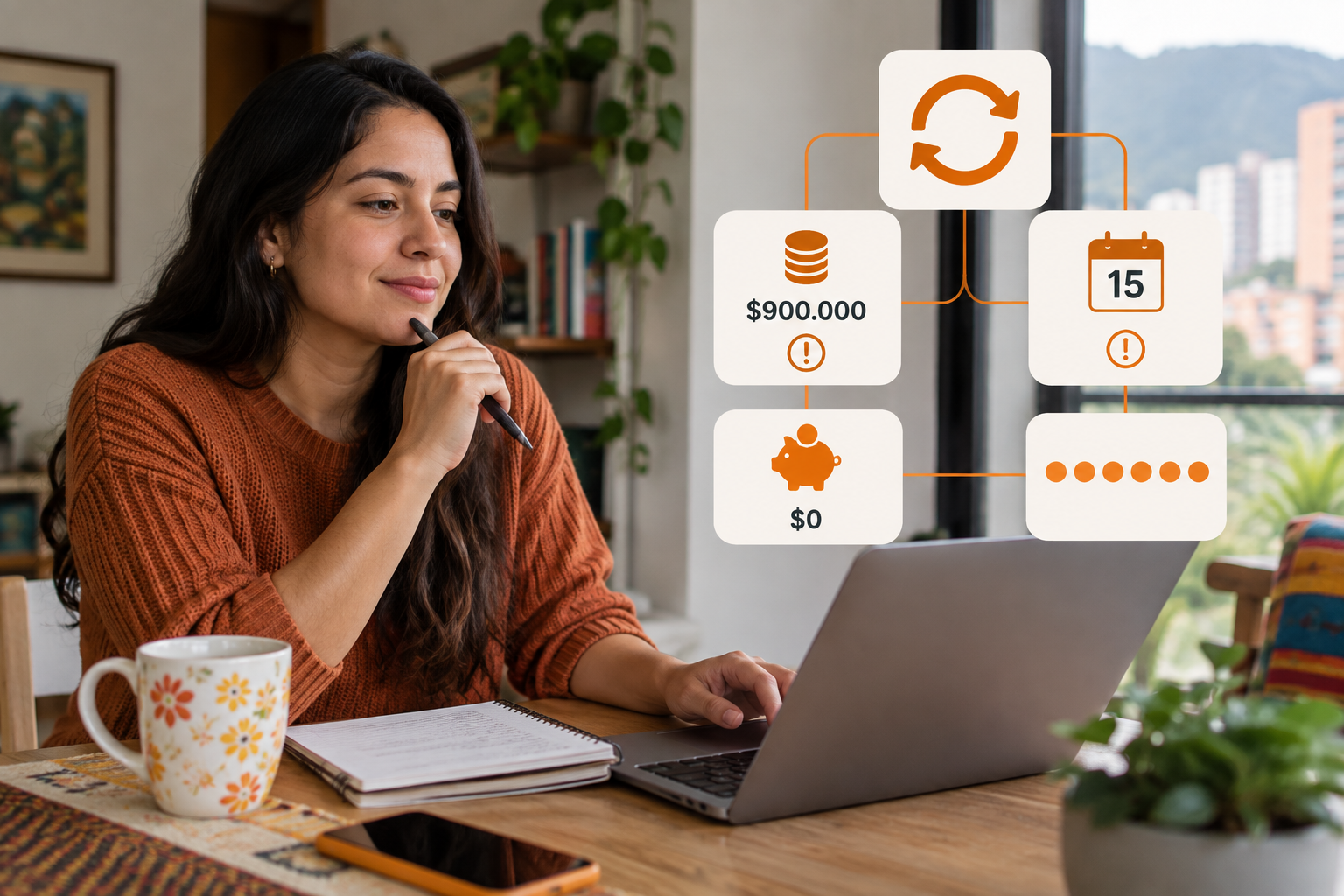 Ficha para registrar el valor, vencimiento, reserva y aportes disponibles de un gasto anual