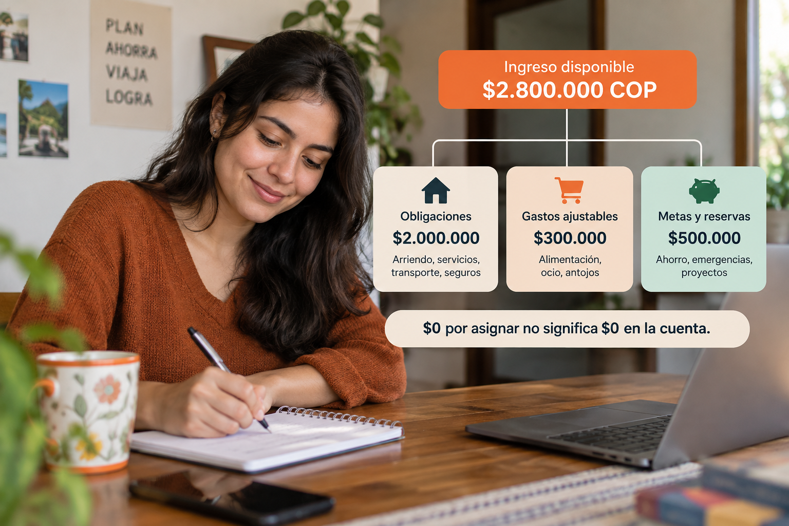 Reparto de $2.800.000 COP en $2.000.000 de obligaciones, $300.000 de ajustables y $500.000 de metas
